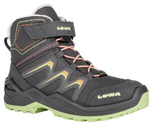 Lowa Winterschuhe Maddox Warm GTX Kid (wasserdicht) graphitgrau/mint Kinder